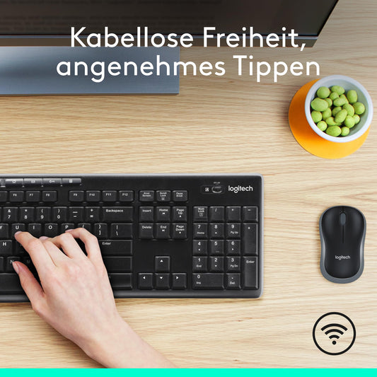 Logitech MK270 Kabelloses Set mit Tastatur und Maus für Windows