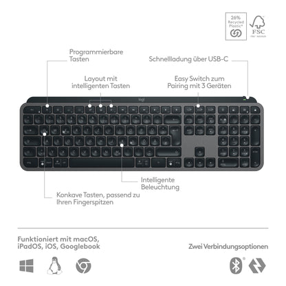 Logitech MX Keys S kabellose Tastatur