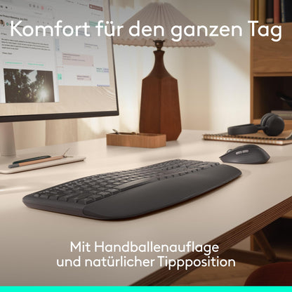 Logitech Signature Comfort Plus Combo MK880, kabelloses Tastatur-Maus-Set